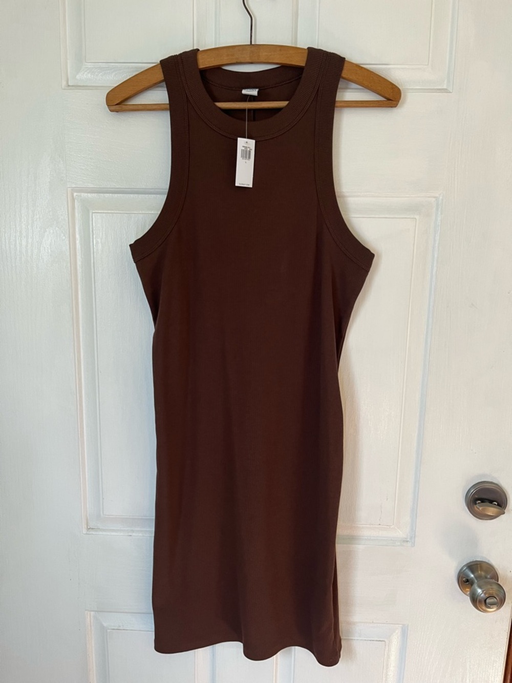 NWT Old Navy Sleeveless Ribbed Tank Dress - Chocolate Brown